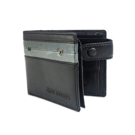 Billetera Gino Rodinis  Paolo 678 Negro/Acero Hombre-1