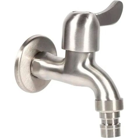 Grifo De Acero Inoxidable, Llave De Paso 1/2-0