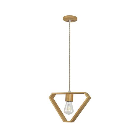 Lámpara Colgante de Madera Decorativa Triangular E-27-0