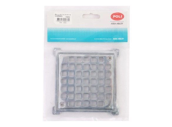 Rejilla Pileta cuadrada 100mm Cromado ACERO INOXIDABLE POLI-1