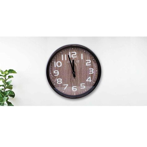 Reloj de Pared Decorativo Diametro 31cm Cafe-1