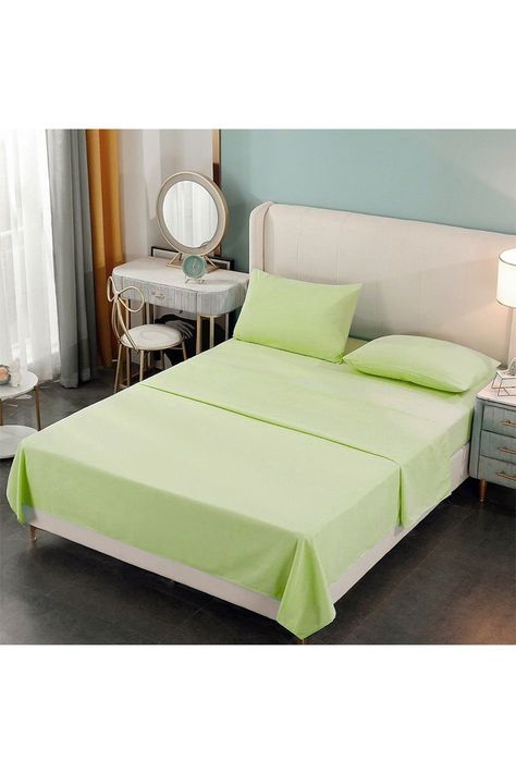 Juego Sábanas Microfibra Monaco 1,5 Plazas Verde-4