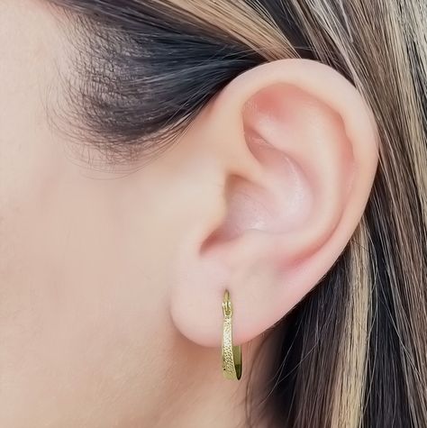 Aros Argollas Doble 15mm Enchapado Oro 18K-2