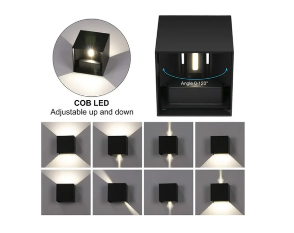 Foco Luz Cálido Aplique Para Pared Led Exterior-3