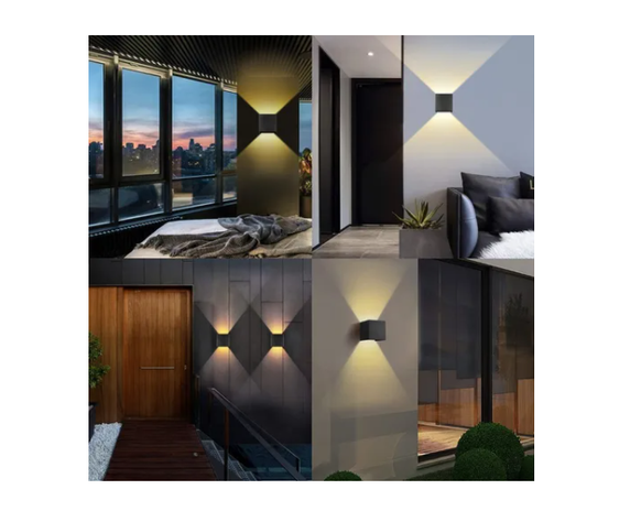 Foco Luz Cálido Aplique Para Pared Led Exterior-5