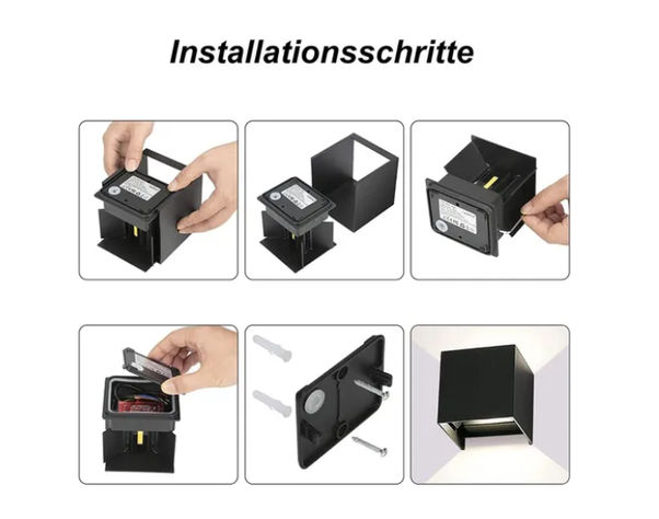 Foco Luz Cálido Aplique Para Pared Led Exterior-4