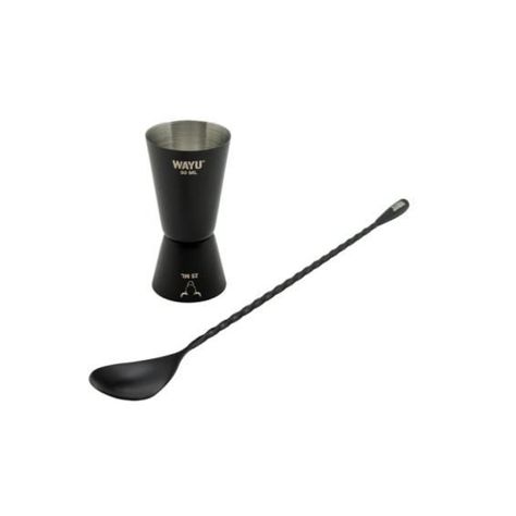 SET DE MEDIDOR  + CUCHARA COCTEL WAYU-1