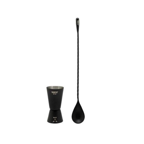 SET DE MEDIDOR  + CUCHARA COCTEL WAYU-0