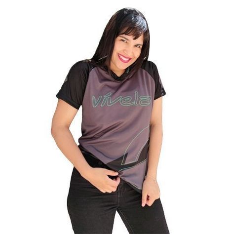 Tricota Jersey Vívela Manga Corta Negro Mujer-2