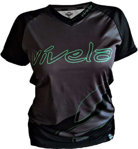 Tricota Jersey Vívela Manga Corta Negro Mujer-0