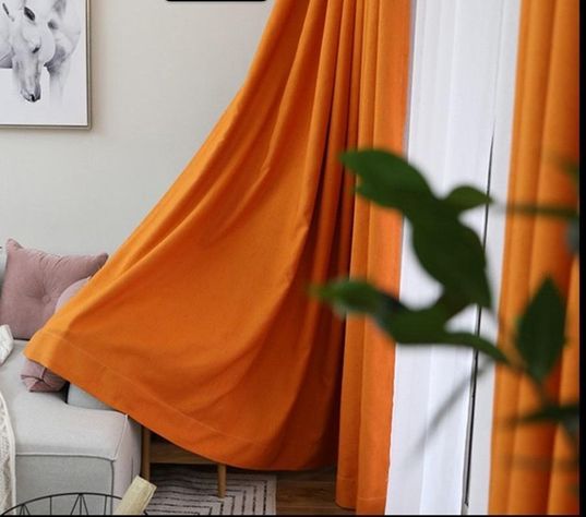 Cortinas de un tono — CL12 naranja-0