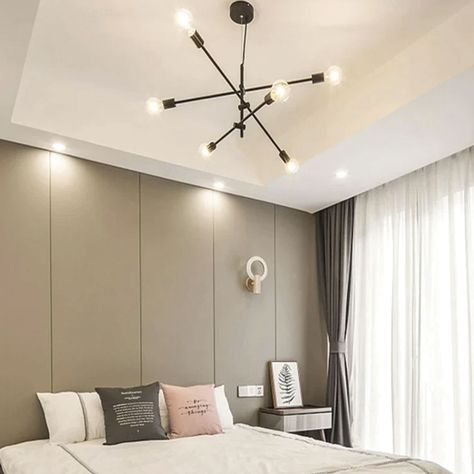 Lámpara Colgante Decorativa Con 6 Soquetes E-27-2