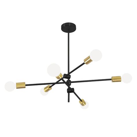 Lámpara Colgante Decorativa Con 6 Soquetes E-27-0