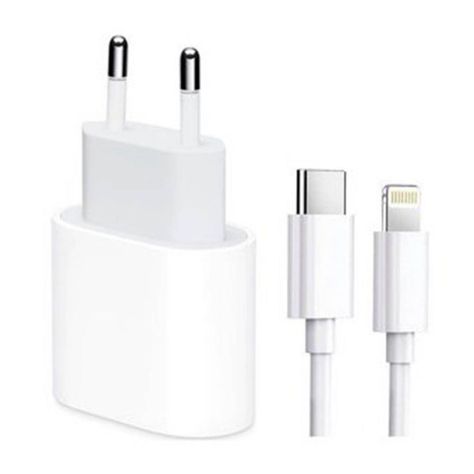 Cargador Apple USB-C de 20W para iPhone, incluye cable-0