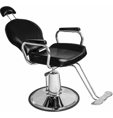 Peluqueria Barbero Silla Hidraulica Profesional Negra-0