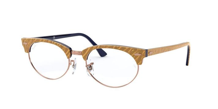 Lentes Ópticos Ray-Ban RX3946V Clubmaster Oval Crema Unisex-1