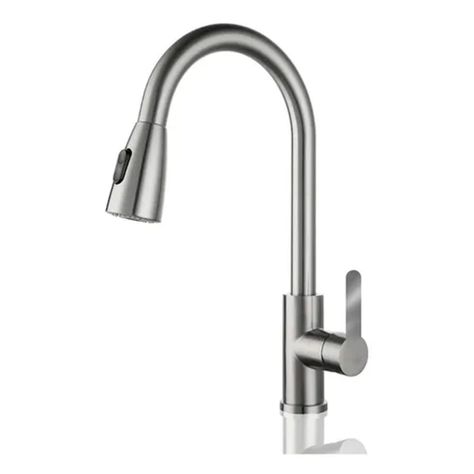 Llave Grifo Monomando Lavaplatos Extensible Niquel-0