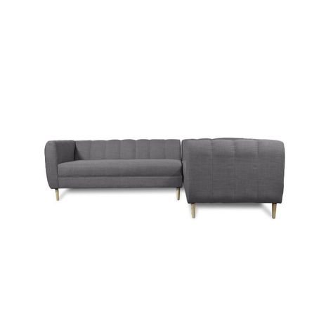 Seccional Lynette Chenille Tipo Lino Gris-0