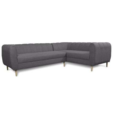 Seccional Lynette Chenille Tipo Lino Gris-1
