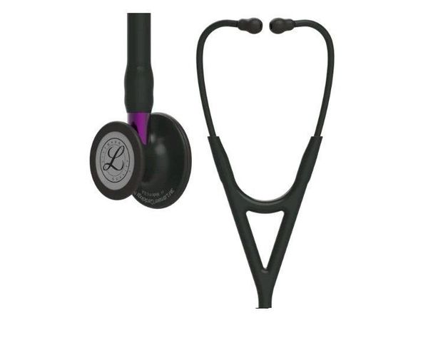 Fonendoscopio Littmann - Estetoscopio Cardiology Iv Negro acabado Negro- vástago Violeta-0
