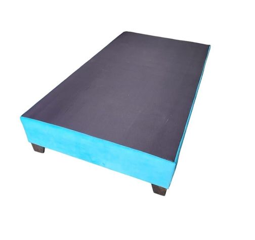 Base Americana 1.5 Plazas Turquesa Felpa Pmadera-1