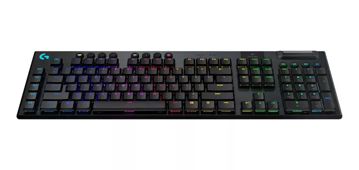 Teclado gamer bluetooth Logitech Serie G G915 QWERTY GL Tactile inglés US color negro con luz RGB-2