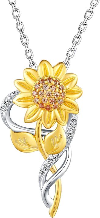 Collar Girasol Plata 925 Juvenil-0