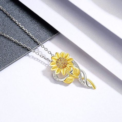 Collar Girasol Plata 925 Juvenil-1