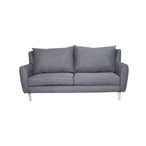 Sofá Lenora Chenille Tipo Lino Gris 2C-0