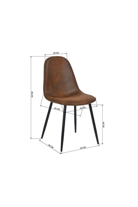Pack 4 Sillas Comedor Charleston Café-2
