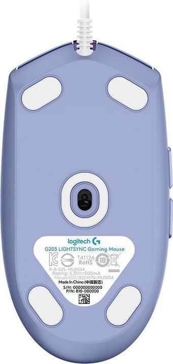 Mouse Logitech G203 RGB LIGHTSYNC, 6 botones, Lila-4