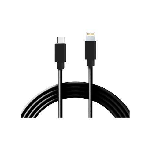 Cable Tipo C a Lightning Carga y Sincroniza 1mt Negro Tecnolab-0