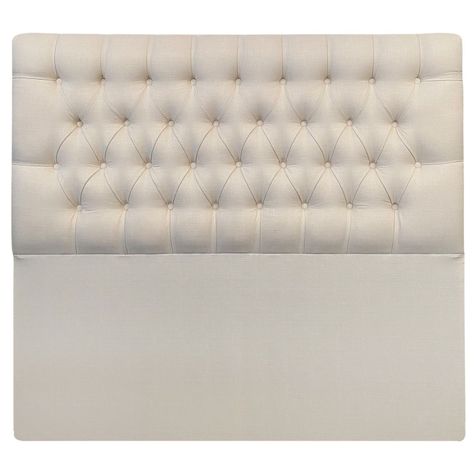 Respaldo Capitoné Premium Lino Crema Queen-0