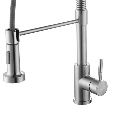 Llave monomando extensible Acero ShootHome-2