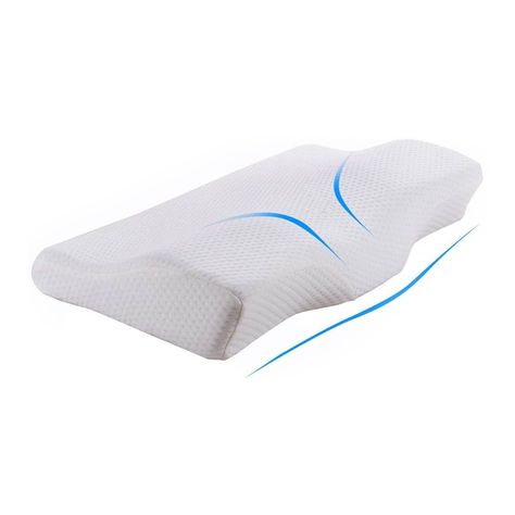 Almohada Ergonómica Viscoelástica Hipoalergénica y Antibacteriana-0