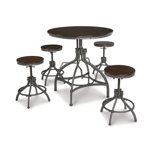 Juego comedor alto Odium (set 5 piezas)-2