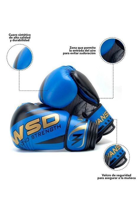 Guantes de Boxeo 6 Oz Azul-3