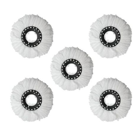 Set 5 Repuestos Blanco Cabezal Mopa Giratoria 360°-1