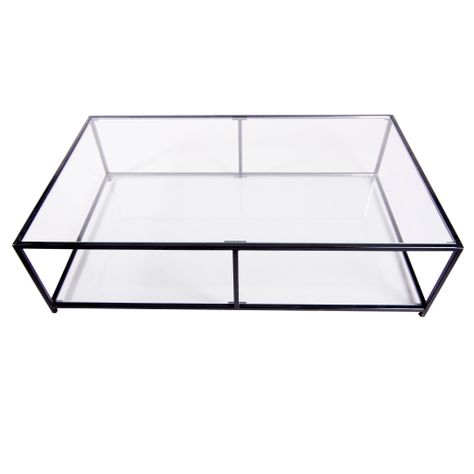 MESA DE CENTRO RECTANGULAR 120 NEGRA DOS NIVELES GLASS-4