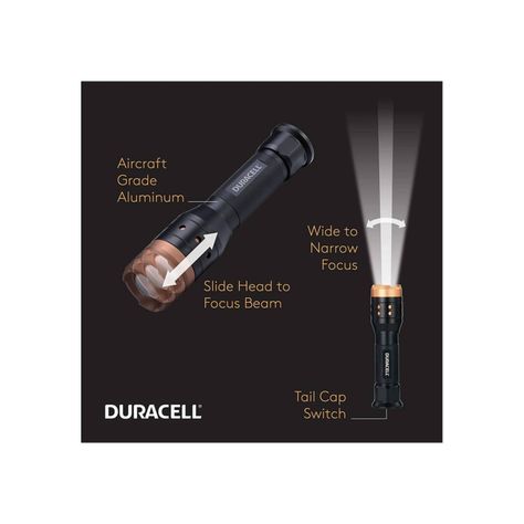 Linterna Led Duracell 350 Lumens Con Enfoque Varia-3