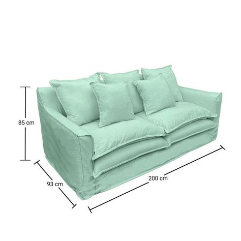 Sofá Puangue Chenille Agua 3C-5