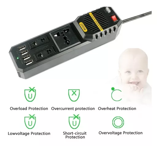 Cargador Inversor Voltaje 12v A 220v / 200 w-7