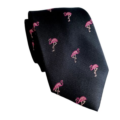 Corbata seda Flamencos-0