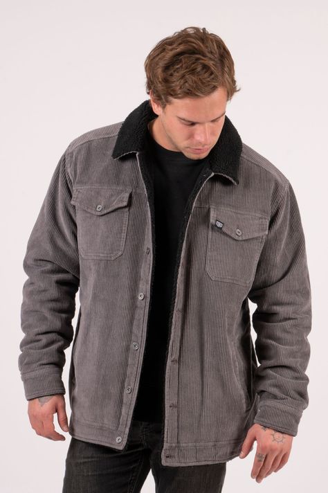 Chaqueta Kicker De Cotele Gris Hombre -0
