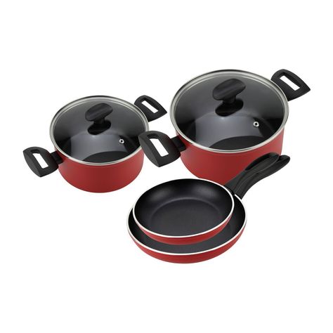 Batería de cocina de aluminio roja Máxima 6 Piezas-2