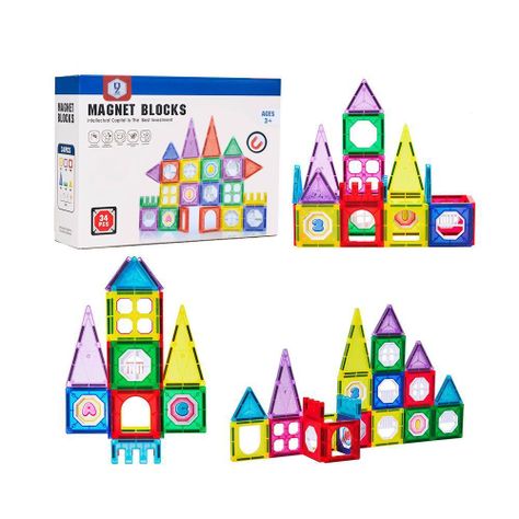 Bloques Magnetico Juego Didactico 34 Pcs Niños-0