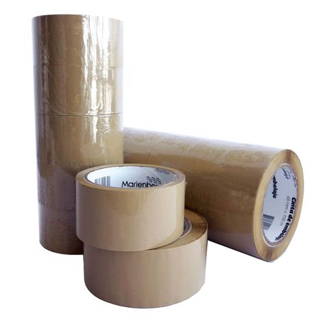 Cinta de embalaje 40 m color café. Pack de 48 uds-0