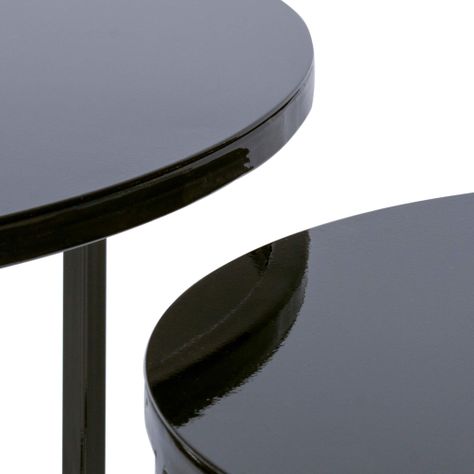 Mesa de centro circular nido|Metal Black-4