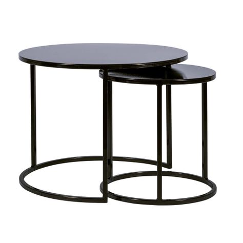 Mesa de centro circular nido|Metal Black-1
