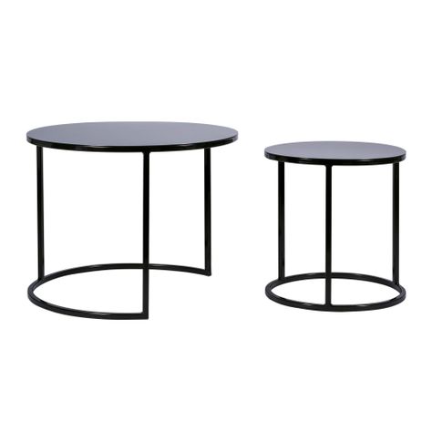 Mesa de centro circular nido|Metal Black-0